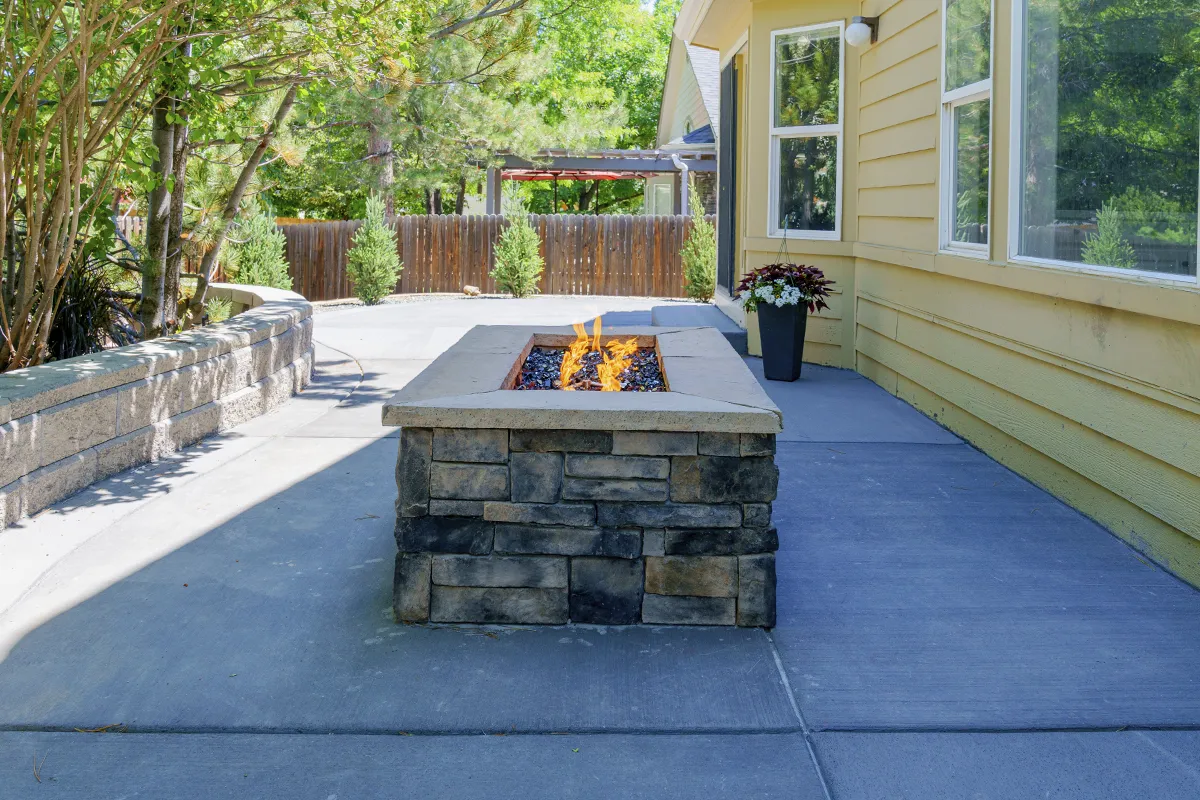 custom outdoor fire pit installation Colorado